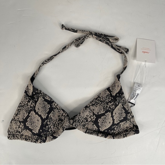 Andie Swimwear String Bikini Top Snake Medium NWT - Picture 2 of 8